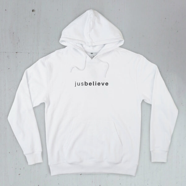 Jus Believe White hoodie